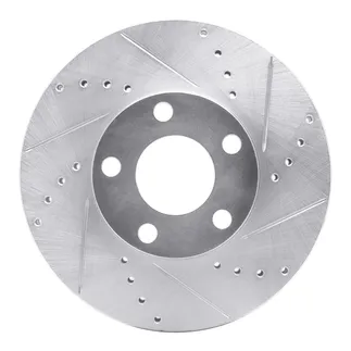R1 Concepts EDZ-74017R Brake Rotor Drilled and Slotted Silver